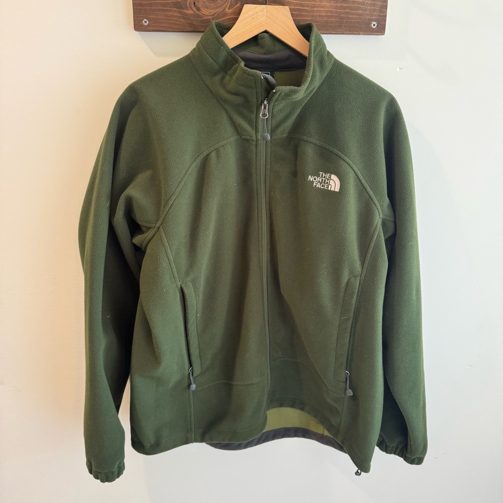 The North Face Men’s‎ Green Fleece Zip Front Jacket Large